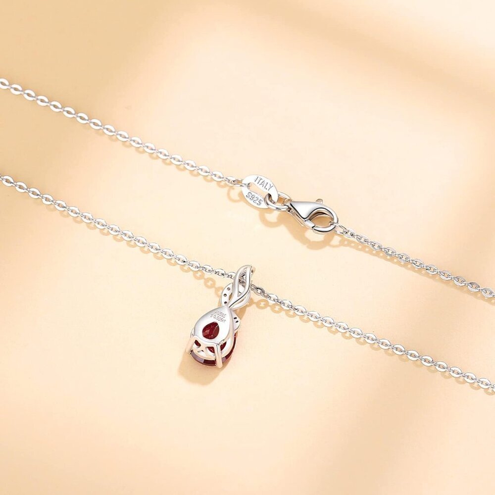 Hypoallergenic Emerald Pendant Necklace, Perfect Birthday Gift for Women - Picture 5 of 7